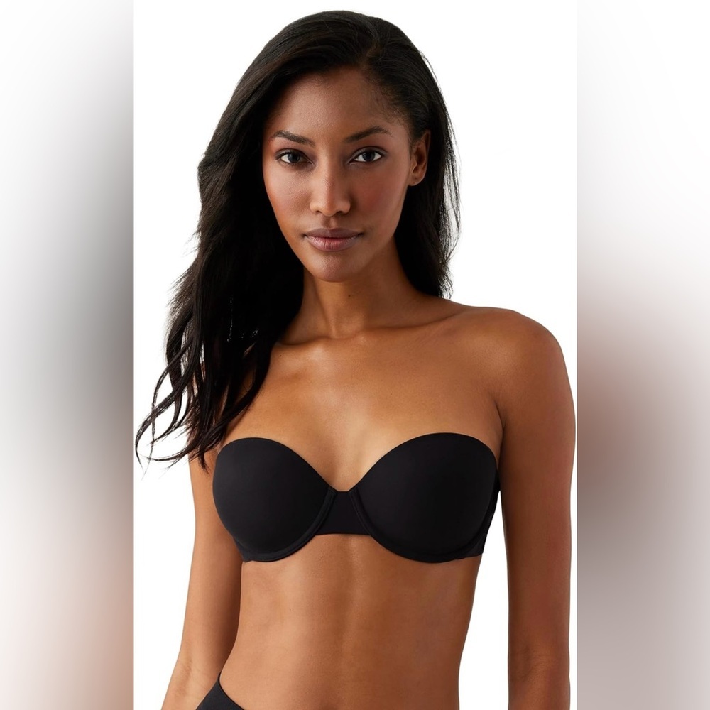 NWOT Wacoal Comfort First Strapless T-Shirt Bra Sz 32DD Black Seamless Underwire
